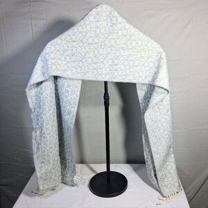 Calvin Klein Unisex Reverible Gray And White Soft 11" × 80" Scarf